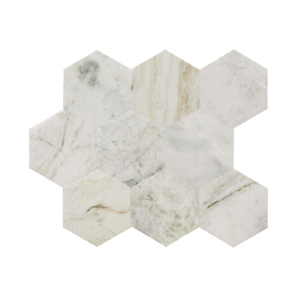 Arabescato Venato 10 X 11.6 Peel And Stick Marble Mosaic Floor And Wall Tile, 20PK